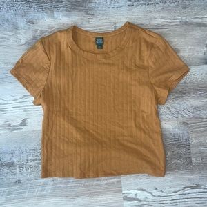 Wild Fable| Gold Cropped T-shirt| Size M